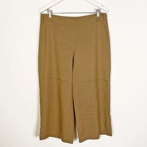 Nic + Zoe Beige Cropped Wide Leg Pants